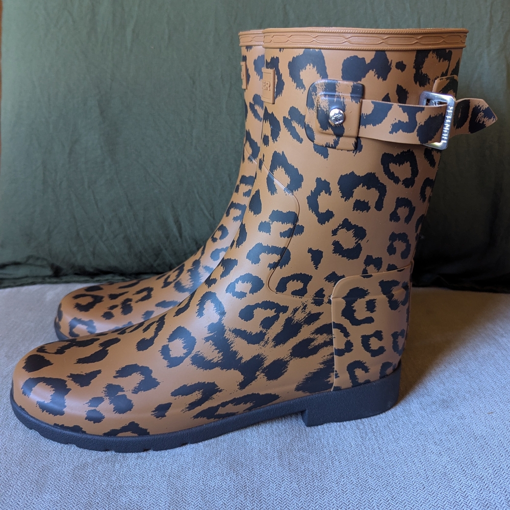 Leopard Print Women's Rain Boots